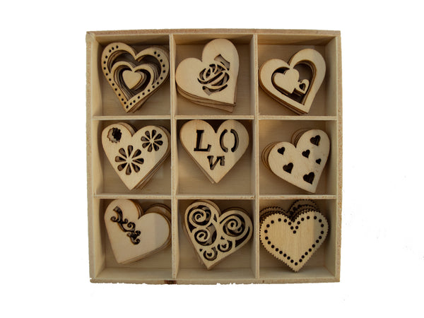 Poppy Crafts Wooden Elements - Love