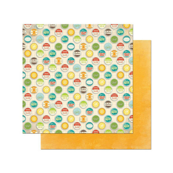 Bo Bunny 12x12 D/Sided Single Sheet Paper - Key Lime Sun-Dew*