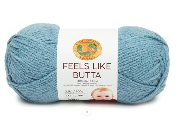 Lion Brand Feels Like Butta Yarn - Dusty Blue - 3.5oz/100g