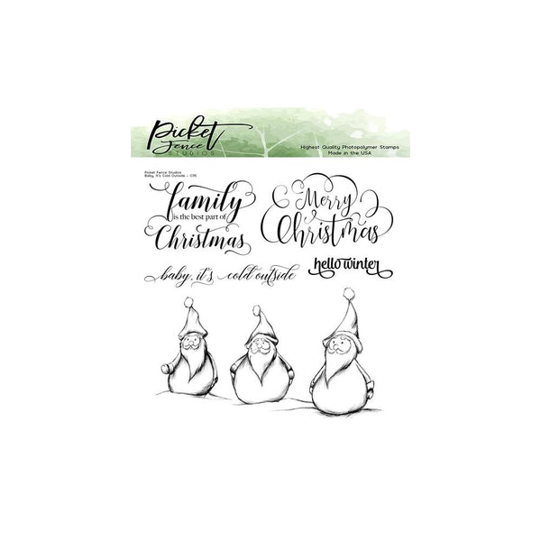 Picket Fence Studios 6in x 6in Stamp Set - Baby, It's Cold Outside*