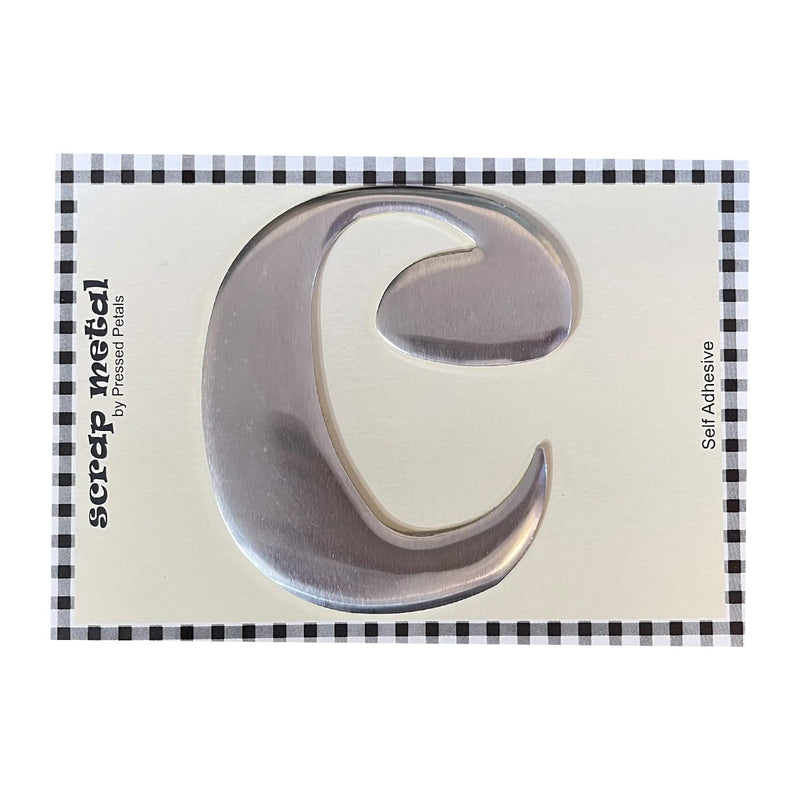 Pressed Petals - Letter C - Large - Silver*