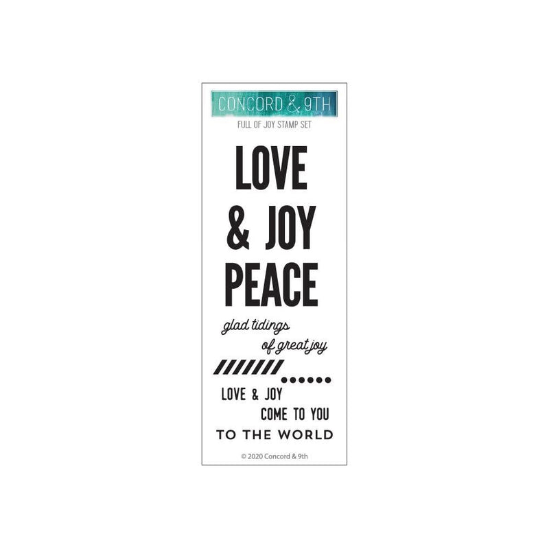 Concord & 9th Clear Stamps 2in x 6in - Full Of Joy*