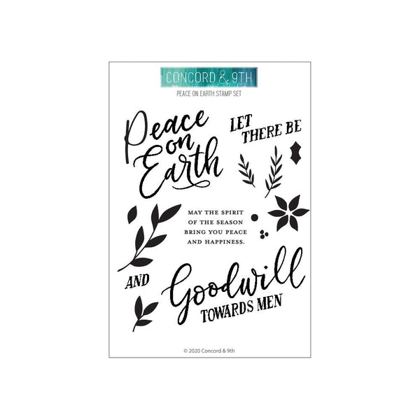 Concord & 9th Clear Stamps 4in x 8in - Peace On Earth*