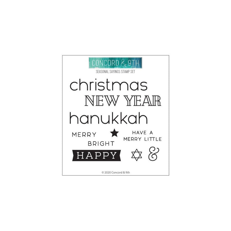 Concord & 9th Clear Stamps 4in x 4in - Seasonal Sayings