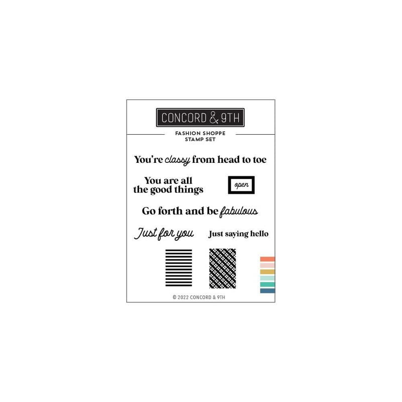 Concord & 9th Clear Stamps 3"X4" (7.6cm x 10.2cm) Fashion Shoppe*