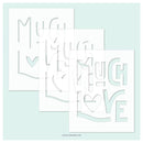 Concord & 9th Stencils 4.75"X6" 3pack Much Love