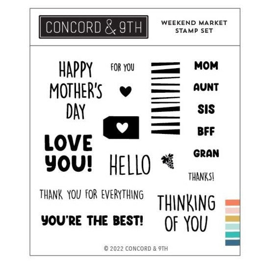 Concord & 9th Clear Stamps 4"X4" Weekend Market