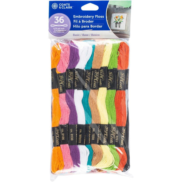 Coats & Clark 6-Strand Embroidery Floss Value 36 Pack - Basic