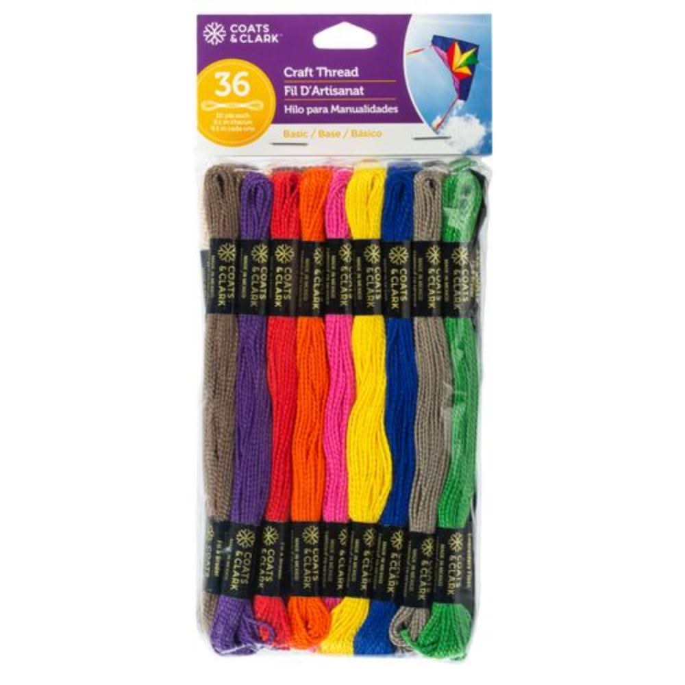Coats & Clark Craft Thread Value Pack 36 pack Basic* – CraftOnline