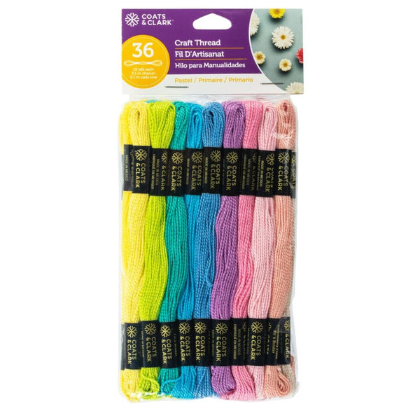 Coats & Clark Craft Thread Value Pack 36 pack  Pastel*