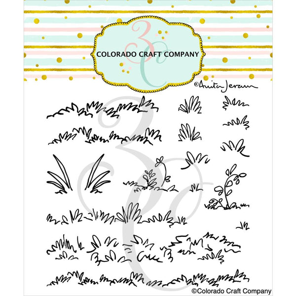Colorado Craft Company Clear Stamps 4"X4" Greener Grass-By Anita Jeram