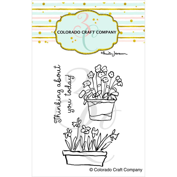 Colorado Craft Company Clear Stamps 2"X3" Thinking About-By Anita Jeram