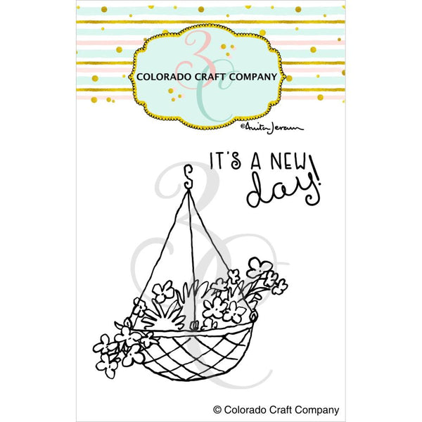 Colorado Craft Company Clear Stamps 2"X3" New Day-By Anita Jeram