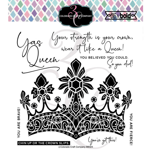 Colorado Craft Company Clear Stamps 6in x 6in - A Queen's Crown-Big & Bold*