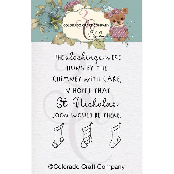 Colorado Craft Company Clear Stamps 2"x 3"- Stocking Mini - By Kris Lauren