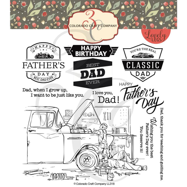 Colorado Craft Company Clear Stamps 6in x 6in - Father & Son-Lovely Legs*