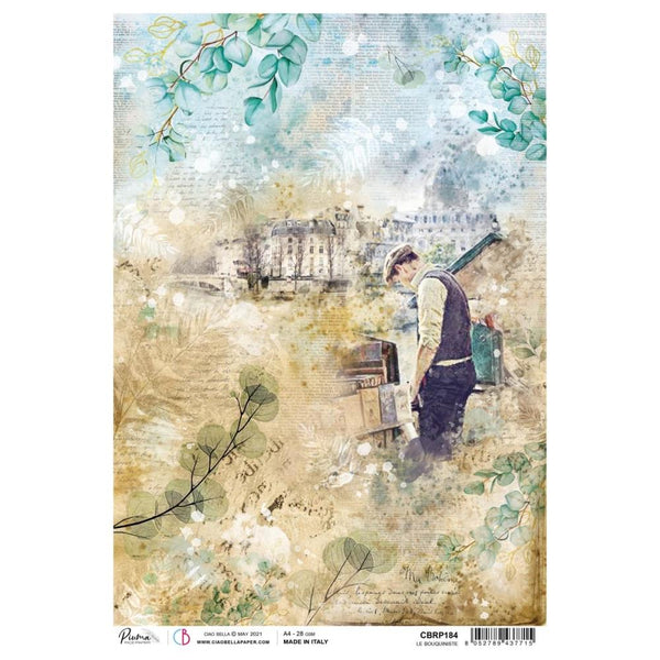 Ciao Bella Rice Paper Sheet A4 - Le Bouquiniste, Notre Vie*