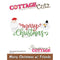CottageCutz Dies - Merry Christmas  with Friends, 4 inch X1.9 inch*