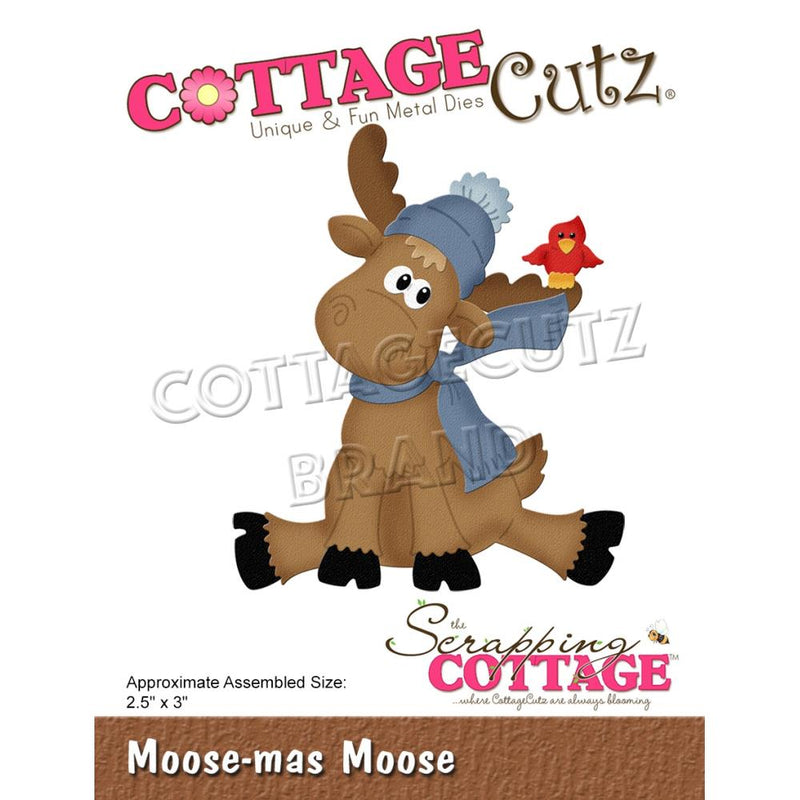 CottageCutz Dies - Moose-Mas Moose 2.5in x 3in