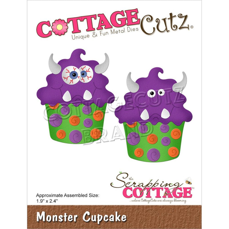 CottageCutz Dies - Monster Cupcake 1.9in x 2.4in