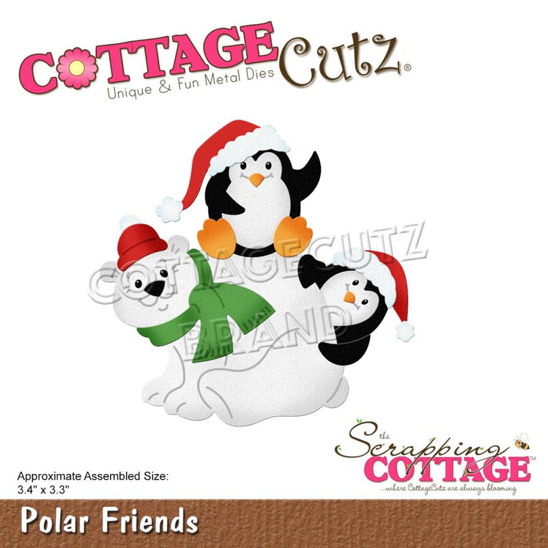 CottageCutz Dies Polar Friends 3.4"X3.3"