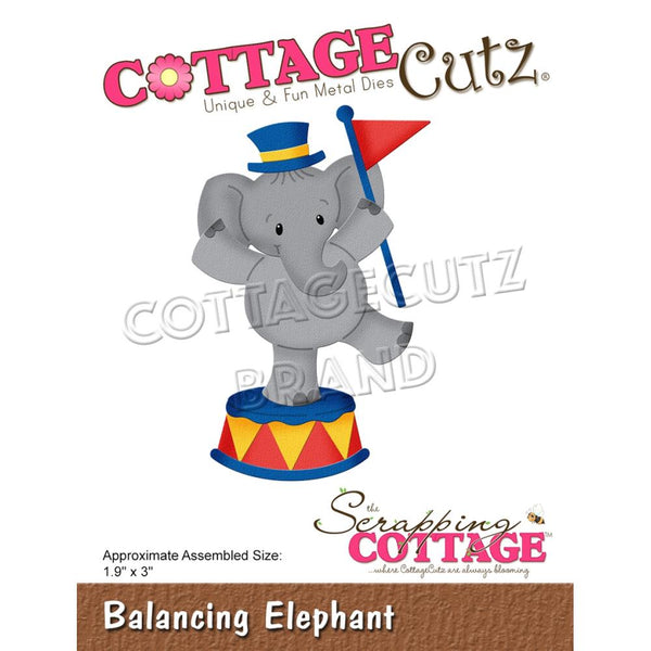 CottageCutz Dies - Balancing Elephant 1.9"X3"*