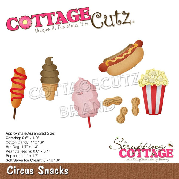 CottageCutz Dies - Circus Snacks .4" To 1.9"*