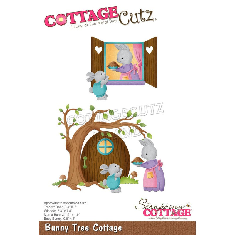CottageCutz Dies - Bunny Tree Cottage 0.8" To 3.4"