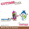 CottageCutz Dies - Winter Dog & Snowman 3.9"X2.3"