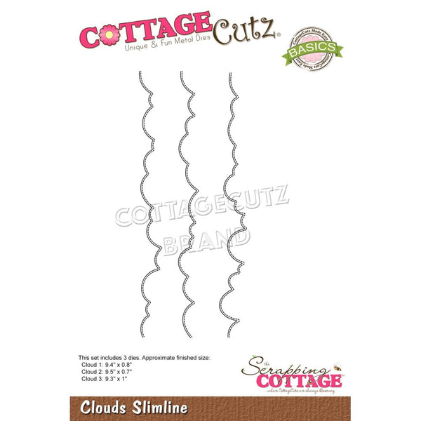 CottageCutz Slimline Dies - Clouds 9.5" To 0.7"