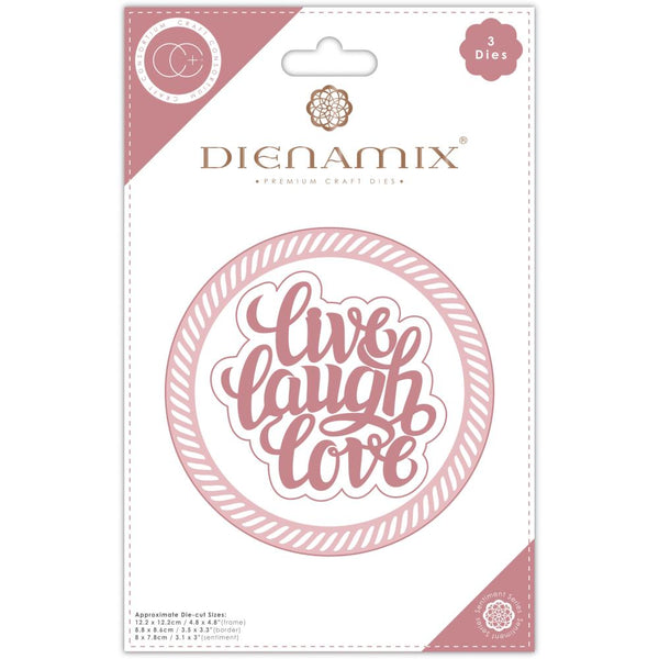 Craft Consortium Dienamix Premium Cutting Dies - Live Love Laugh*