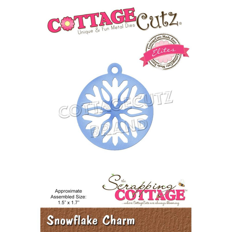 CottageCutz Dies - Snowflake Charm, 1.5 inch X1.7 inch