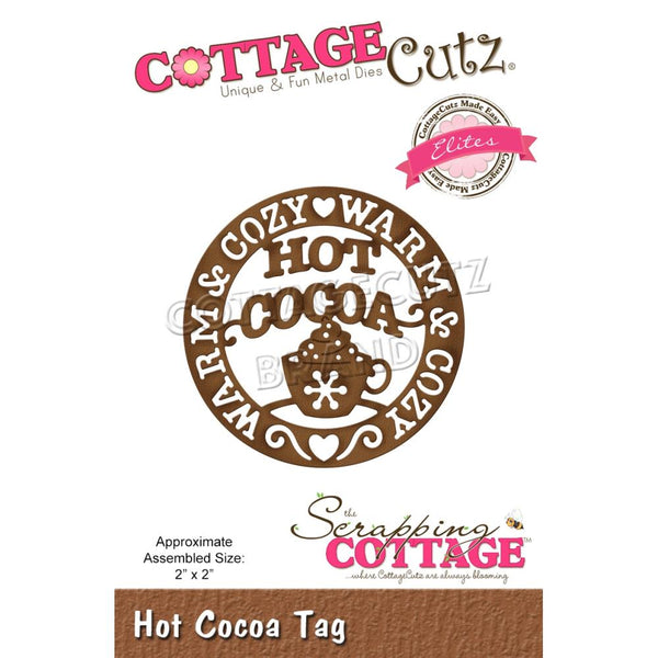 CottageCutz Dies - Hot Cocoa Tag 2in x 2in