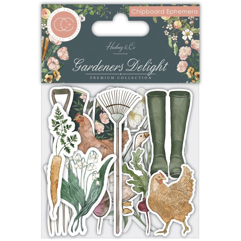 Craft Consortium Chipboard Ephemera 19 pack - Gardeners Delight*