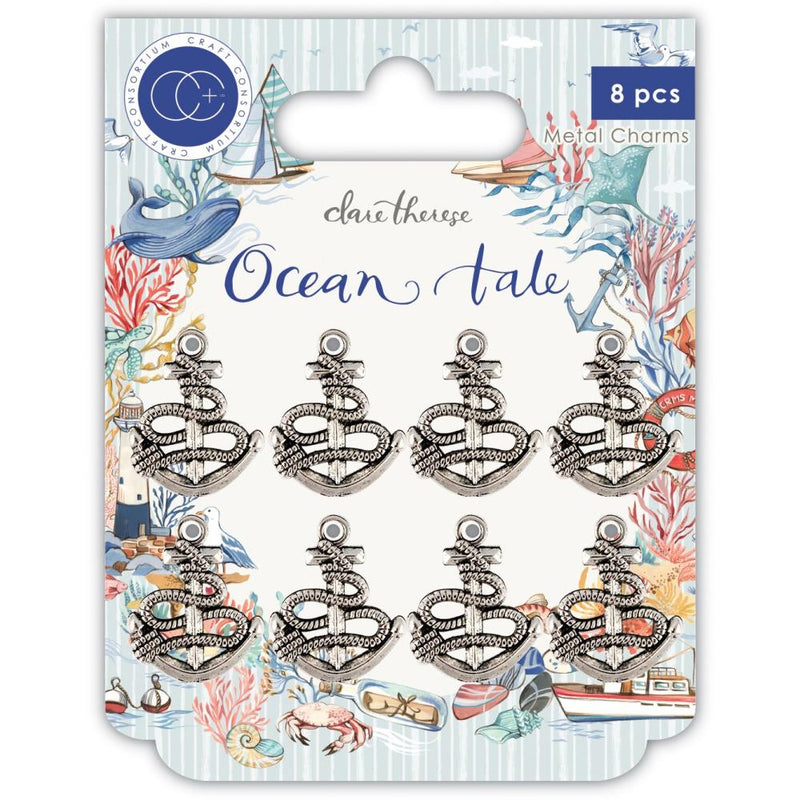 Craft Consortium Ocean Tale Metal Charms 8 pack - Anchors*