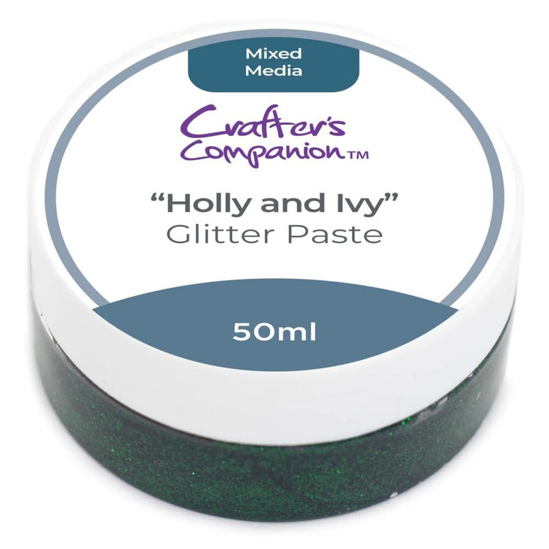 Crafter's Companion Mixed Media Glitter Paste - Holly and Ivy