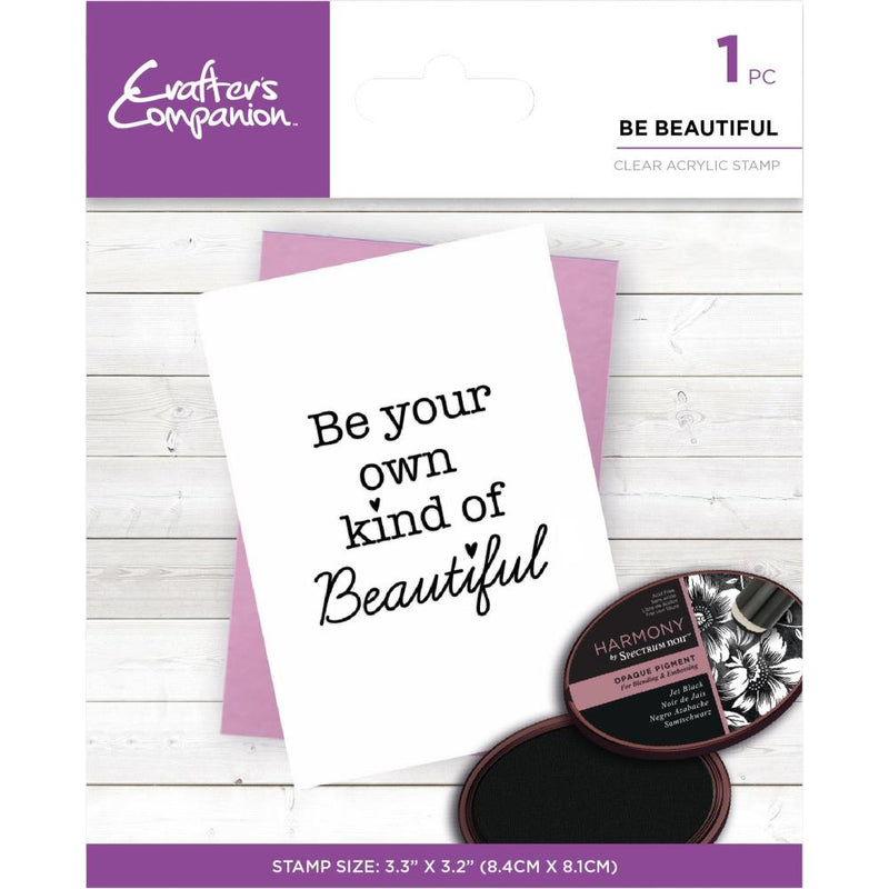 Crafter's Companion Clear Acrylic Stamps - Be Beautiful*