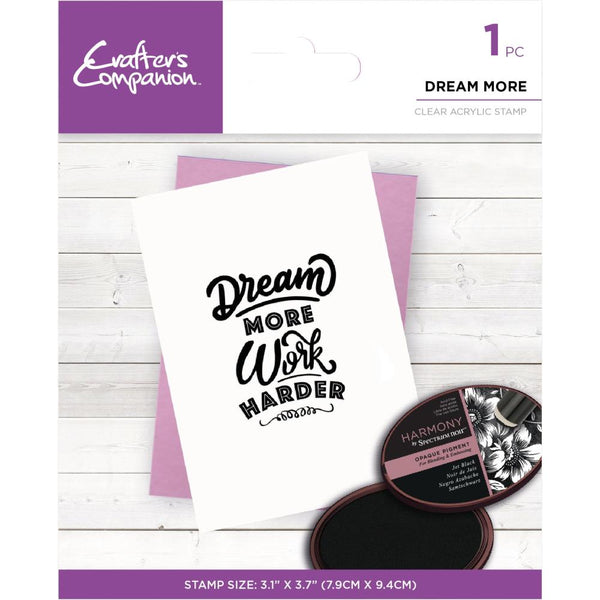 Crafter's Companion Clear Acrylic Stamps  - Dream More*
