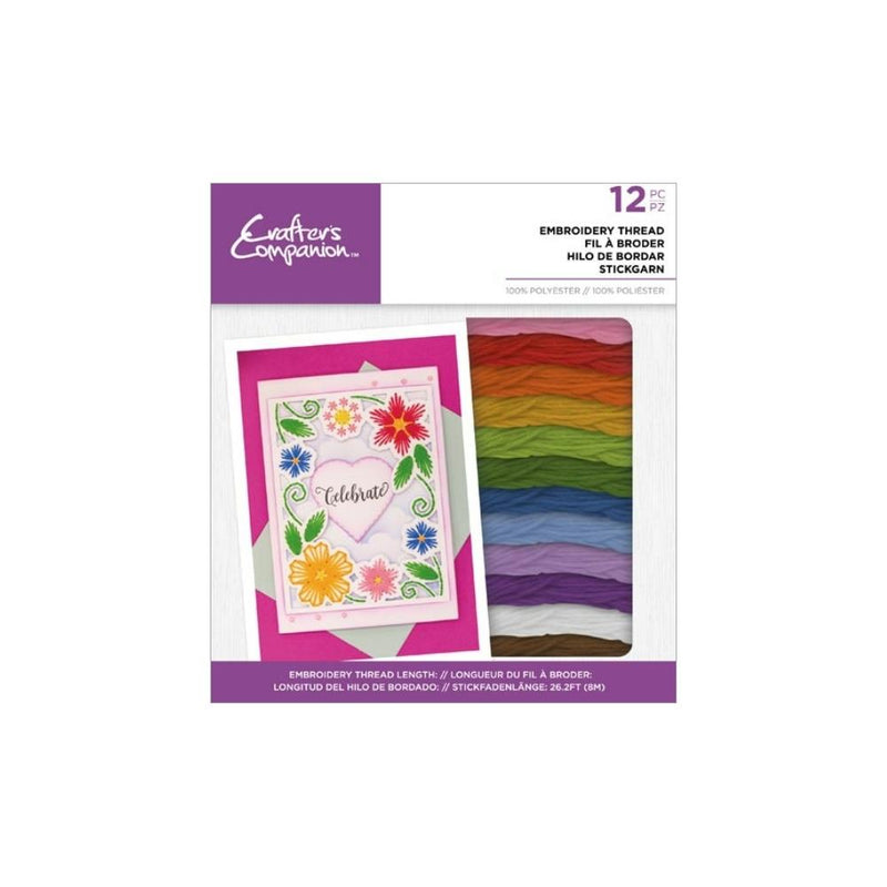 Crafter's Companion Embroidery Thread Pack (12 pack) - Rainbow