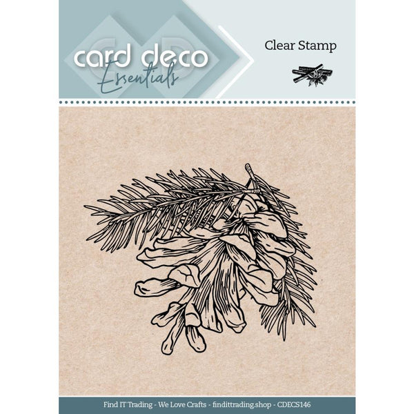 Find It Trading Card Deco Essentials Clear Stamps Pine Cone*