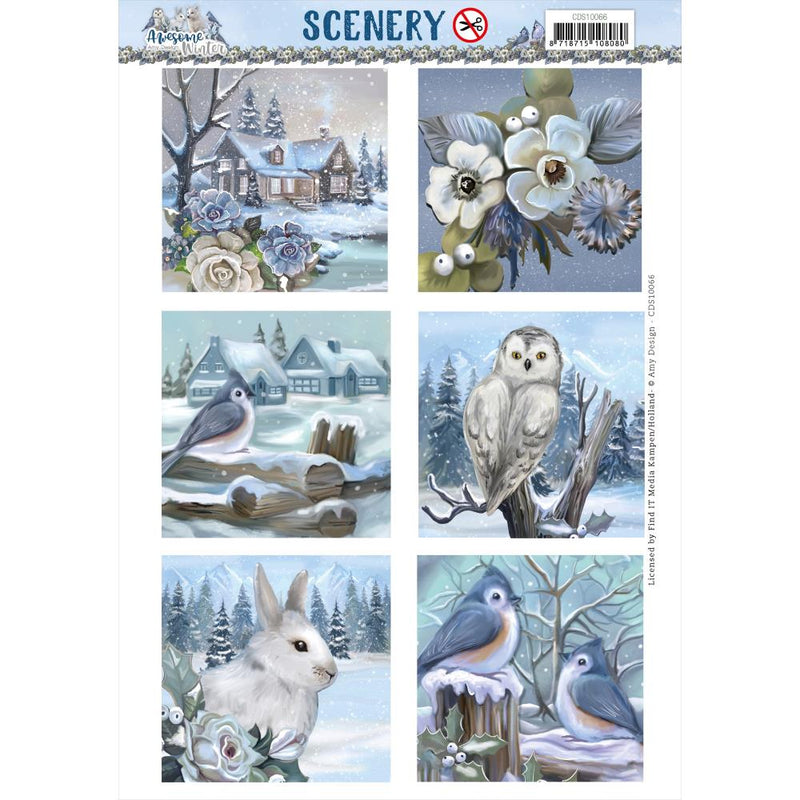 Find It Trading Amy Design Scenery Punchout Sheet - Square, Awesome Winter*