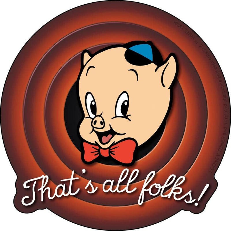C&D Visionary Stickers - Looney Tunes Porky Pig, That's All Folks!*