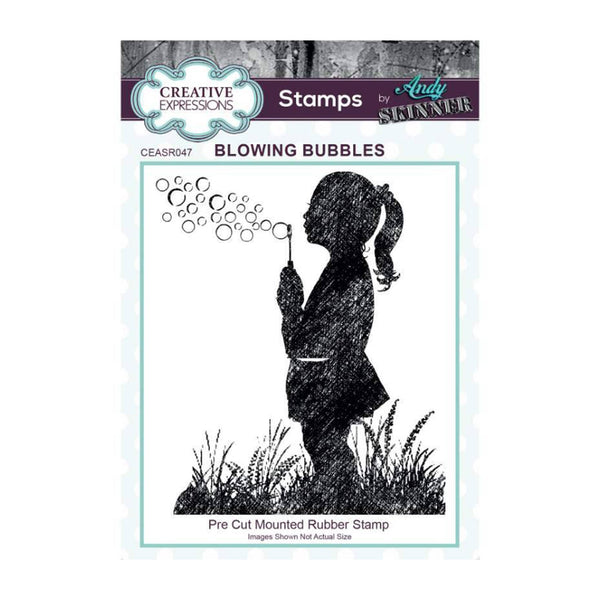 Creative Expressions Rubber Stamp By Andy Skinner - Blowing Bubbles*