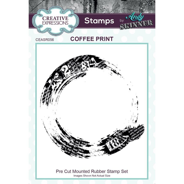 Creative Expressions 2.9"x 2.9" Rubber Stamp By Andy Skinner - Coffee Print