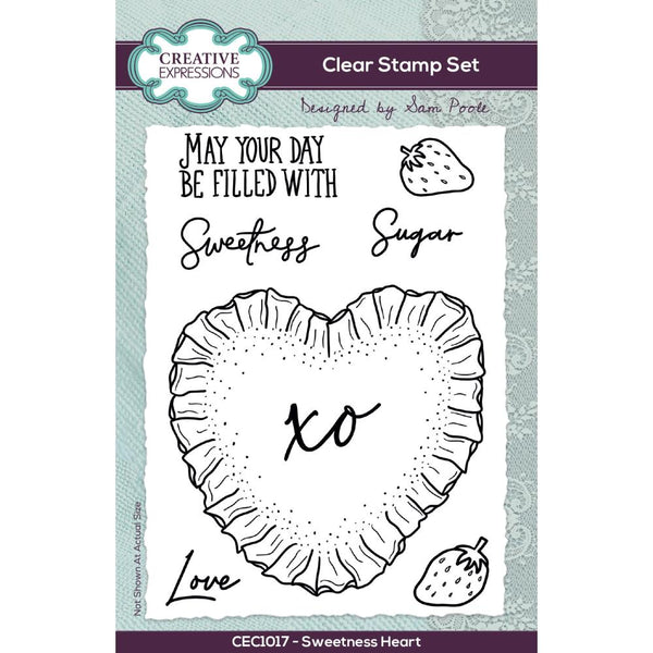 Creative Expressions 6"x 4" Clear Stamp Set By Sam Poole - Sweetness Heart*