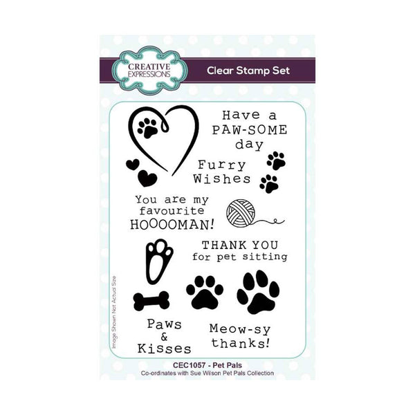 Creative Expressions Clear Stamp Set 4"x 6" By Sam Poole - Pet Pals*