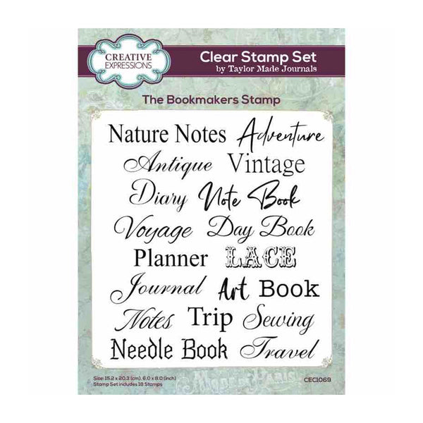 Creative Expressions Taylor Made Journals Clear Stamps 6"x 8" - The Bookmakers