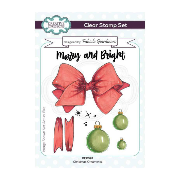 Creative Expressions A6 Clear Stamp Set by Fabiola Giardinaro - Christmas Ornaments*