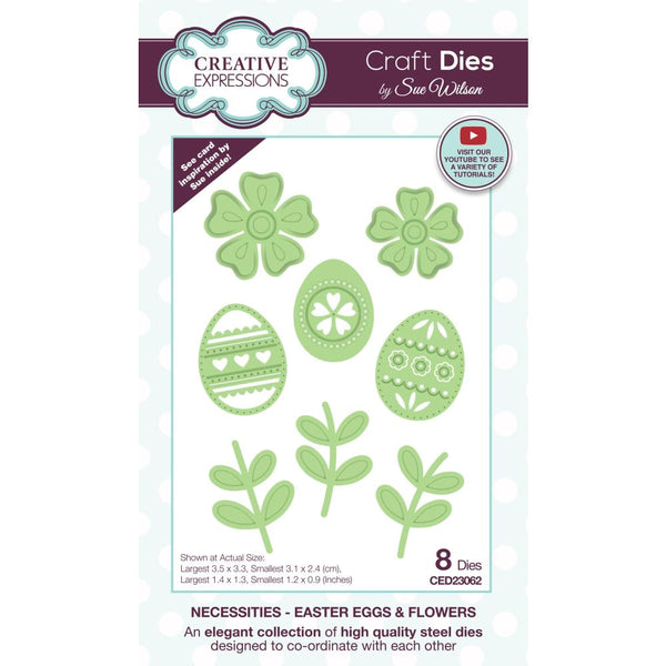 Creative Expressions Craft Dies By Sue Wilson Necessities - Easter Eggs & Flowers*