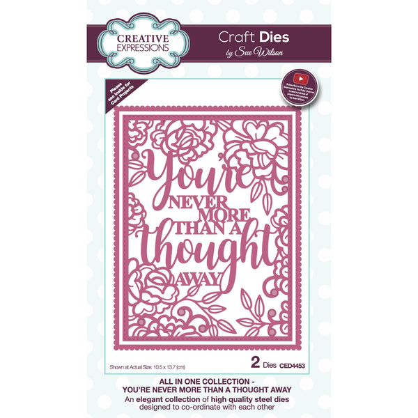 Creative Expressions Craft Dies By Sue Wilson - All In One - A Thought Away*